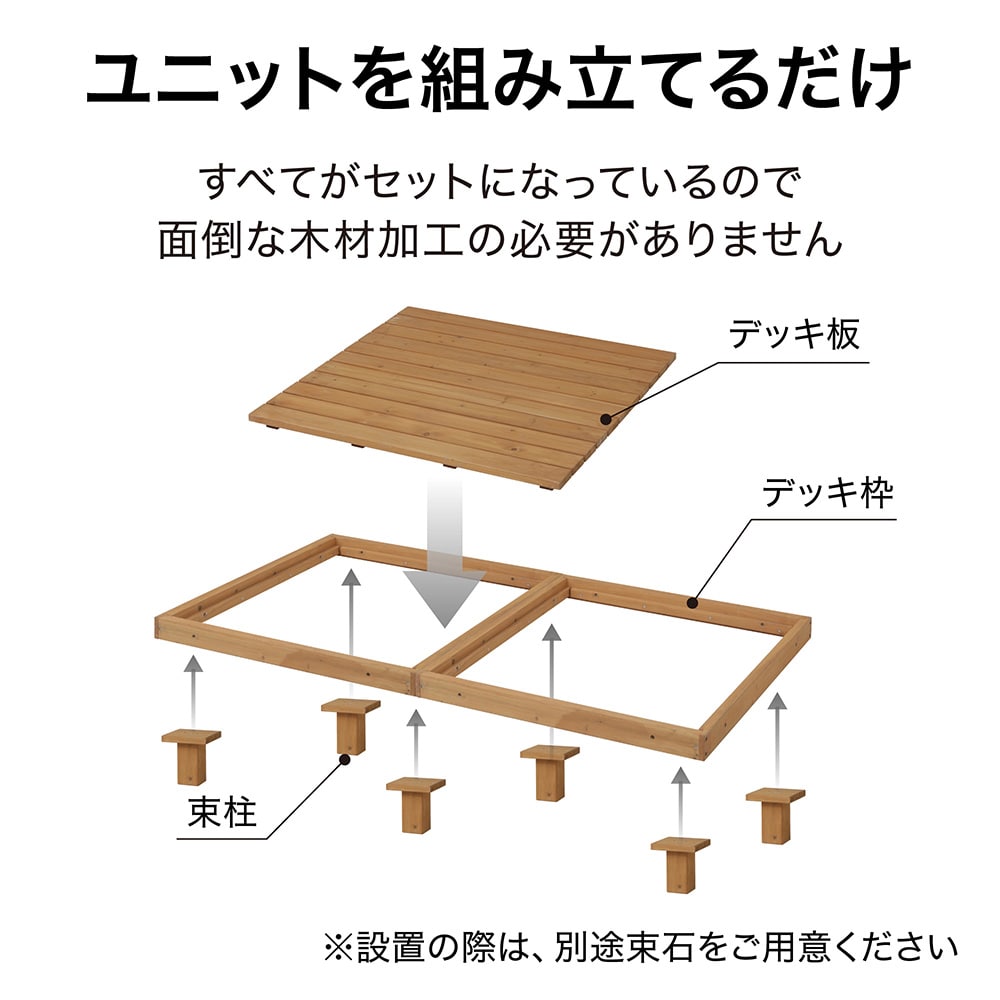タカショー SDW-N10 システムデッキ 1.0坪 ナチュラル メーカー直送 タカショー システムデッキ 1.0坪 ナチュラル SDW-N10（直送品）