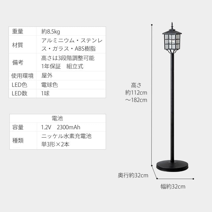 タカショー　庭園灯(灯籠型)　100V　LEDタイプ　コード:46308400　HGD-008L - 3
