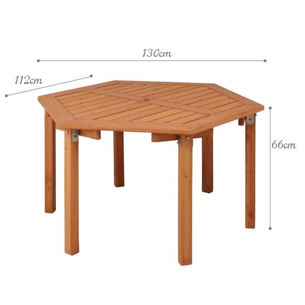 無料発送 ケース付き ヘキサテーブル １５㎜ラワン材 六角形テーブル 