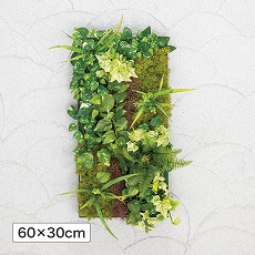 壁面アレンジ Q レクタン グリーン 60×30cm (人工植物) /A