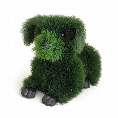 アニマルトピアリー 犬 (ふせ) グリーン (人工植物) /A