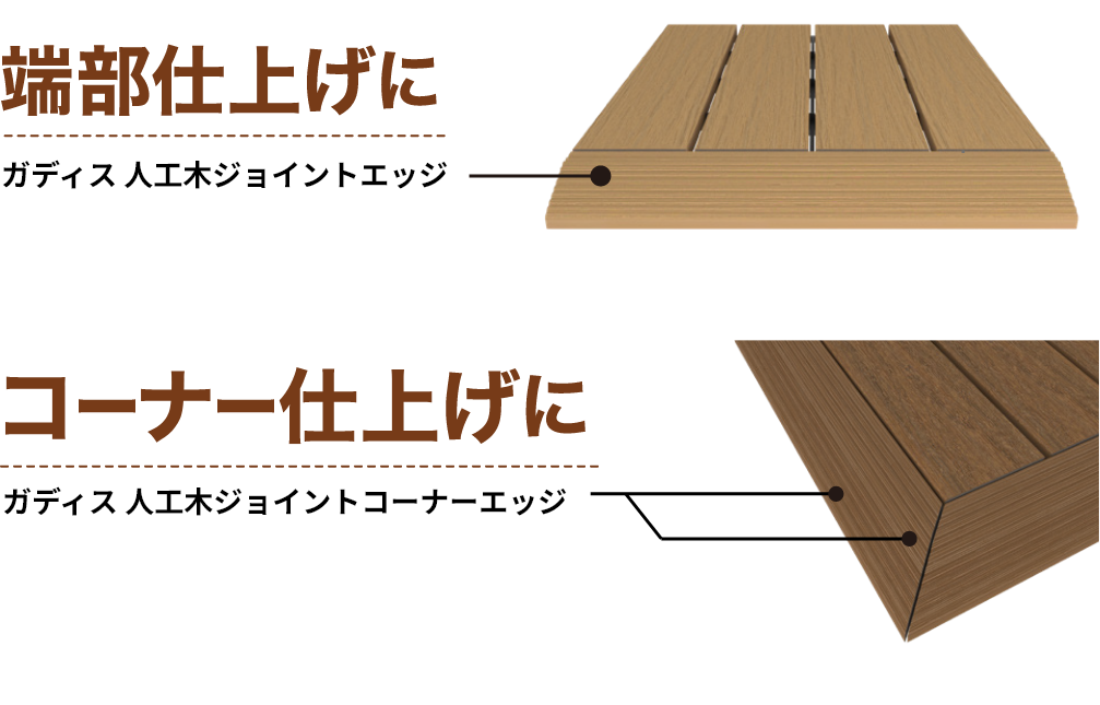 端部仕上げに コーナー仕上げに